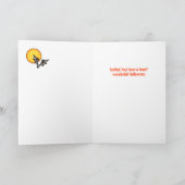 カスタマイズ可能なテディー・ベアの魔法使いのハロウィンカード- カード (内部)