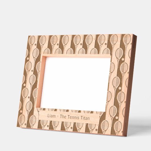 カスタマイズ可能なテニスのラブラケット転が& レーザー彫刻フレーム (左)