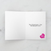 カスタマイズ可能なテニス💘バレンタインのカード カード (内部)