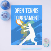 カスタマイズ可能なテニスフライヤー チラシ (シングル)