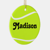 カスタマイズ可能なテニスボールのクリスマスオーナメント セラミックオーナメント (右)