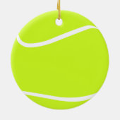 カスタマイズ可能なテニスボールのクリスマスオーナメント セラミックオーナメント (裏面)