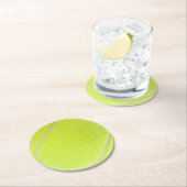 カスタマイズ可能なテニスボール ラウンドペーパーコースター (インサイチュ)