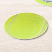 カスタマイズ可能なテニスボール ラウンドペーパーコースター (アングル)