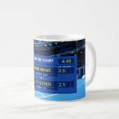 カスタマイズ可能なテニス懸命コートヒーロー コーヒーマグカップ (正面右)