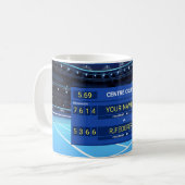 カスタマイズ可能なテニス懸命コートヒーロー コーヒーマグカップ (正面左)