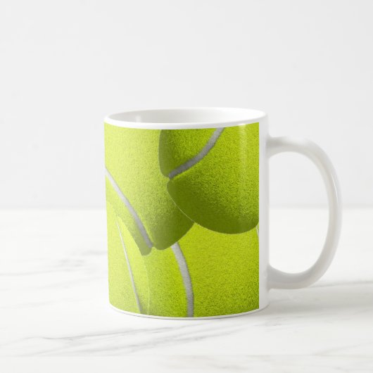 カスタマイズ可能なテニス・ボール マグカップ (右)