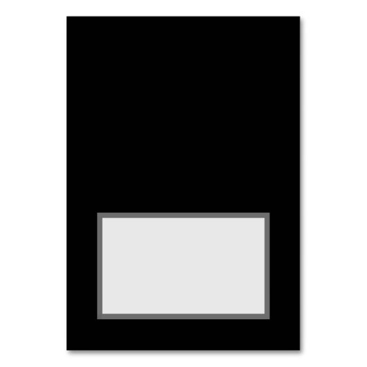 カスタマイズ可能なテンテッド座席表（黒） テーブルナンバー (正面)