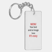 カスタマイズ可能なテンプレートを独自にする キーホルダー (正面左)