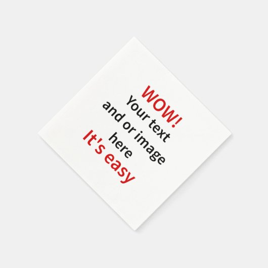 カスタマイズ可能なテンプレートを独自にする スタンダードカクテルナプキン (角)