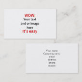 カスタマイズ可能なテンプレートを独自にする 名刺 (正面/裏面)