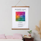 カスタマイズ可能なテンプレートビジネス会社ロゴ文字 吊り下げ型タペストリー (寝室)