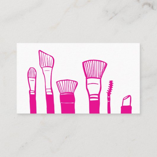 カスタマイズ可能なテンプレートメイクアップアーティスト 名刺 (裏面)