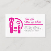 カスタマイズ可能なテンプレートメイクアップアーティスト 名刺 (正面)