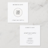 カスタマイズ可能なテンプレート会社のロゴのアップロード スクエア名刺 (正面/裏面)