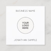 カスタマイズ可能なテンプレート会社のロゴのアップロード スクエア名刺 (正面)