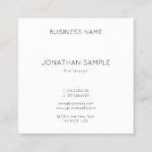 カスタマイズ可能なテンプレート会社のロゴのアップロード スクエア名刺 (裏面)