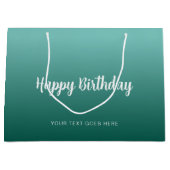 カスタマイズ可能なテンプレート手書きハッピーバースデー ラージペーパーバッグ (正面)