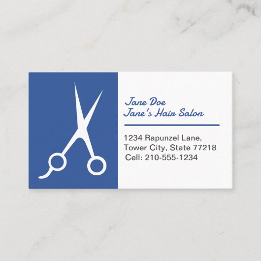 カスタマイズ可能なテンプレート美容師 名刺 (正面)