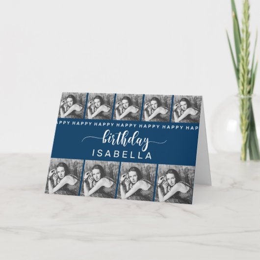 カスタマイズ可能なテンプレート誕生日カード サンキューカード (正面)