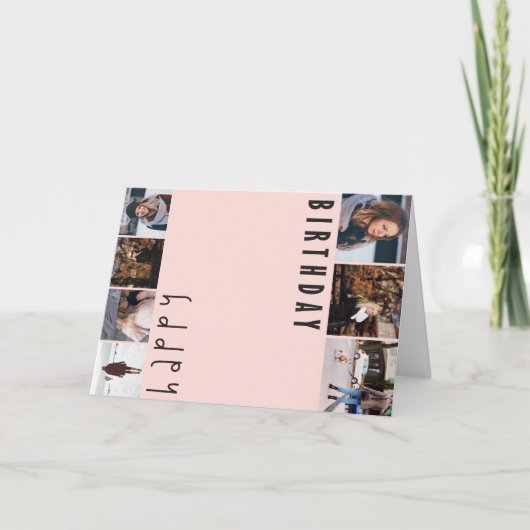 カスタマイズ可能なテンプレート誕生日カード サンキューカード (正面)