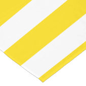 カスタマイズ可能なテンプレート黄色ストライプ白モダン色 ショートテーブルランナー (コーナー)