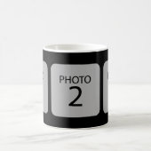 カスタマイズ可能なテンプレート3正方形の写真 コーヒーマグカップ (中央)