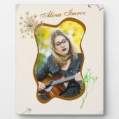 カスタマイズ可能なテーブルトッププラーク8x10イーゼル付き フォトプラーク (正面)