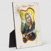 カスタマイズ可能なテーブルトッププラーク8x10イーゼル付き フォトプラーク (側面)