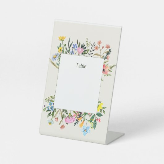 カスタマイズ可能なテーブル番号の配置 台座サイン (正面)