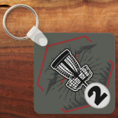 カスタマイズ可能なディスクゴルフバッグラベル キーホルダー (正面)