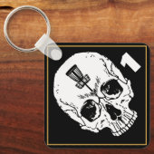 カスタマイズ可能なディスクゴルフバッグラベル キーホルダー (正面)