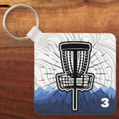 カスタマイズ可能なディスクゴルフバッグラベル キーホルダー (正面)