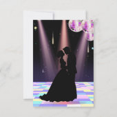 カスタマイズ可能なディスコウェディングRSVPカード 出欠カード (裏面)