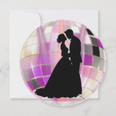 カスタマイズ可能なディスコ日付保存招待状 招待状 (裏面)