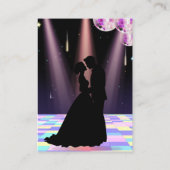 カスタマイズ可能なディスコ結婚のウェブサイトカード エンクロージャーカード (裏面)