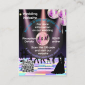 カスタマイズ可能なディスコ結婚のウェブサイトカード エンクロージャーカード (正面)