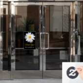 カスタマイズ可能なデイジーフラワービジネスウィンドウ ウィンドウサイン (オフィスドア)