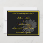 カスタマイズ可能なデイジー日付カードの保存 セーブザデート (裏面)