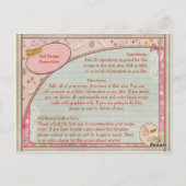 カスタマイズ可能なデザートレシピカード ポストカード (裏面)