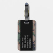 カスタマイズ可能なデジタル森林カムフラージュ ラゲッジタグ (裏面縦)