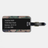 カスタマイズ可能なデジタル森林カムフラージュ ラゲッジタグ (裏面横)