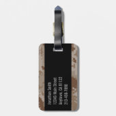 カスタマイズ可能なデジタル砂漠のカムフラージュ ラゲッジタグ (裏面縦)