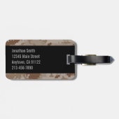 カスタマイズ可能なデジタル砂漠のカムフラージュ ラゲッジタグ (裏面横)