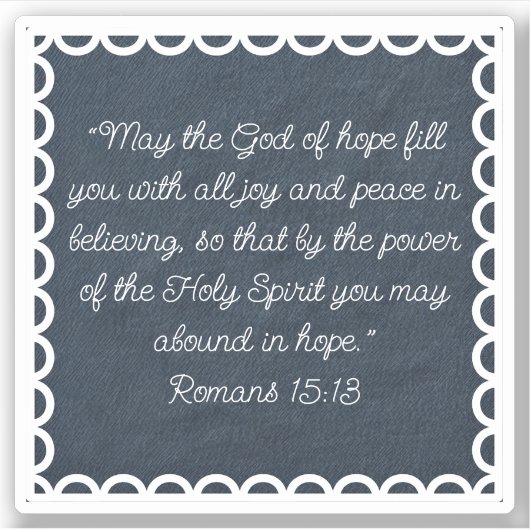 カスタマイズ可能なデニムレースの聖書の詩 特製カット シール (正面)