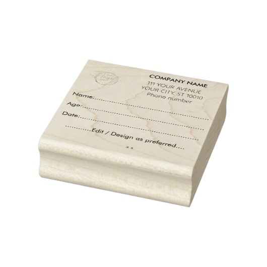 カスタマイズ可能なデータ収集型枠企業の黒 ラバースタンプ (スタンプ)