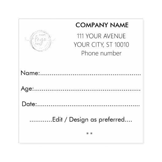 カスタマイズ可能なデータ収集型枠企業の黒 ラバースタンプ (インプリント)