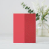 カスタマイズ可能なトマトレッドの分割テクスチャ招待カード インビテーションポストカード (スタンド正面)