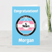 カスタマイズ可能なトランスジェンダーのプライドささやかな節目カード カード (正面)