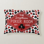 カスタマイズ可能なトランプのポーカー部屋のカジノ アクセントクッション (裏面)